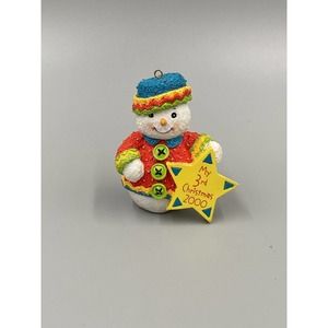 My Third Christmas 2000 Snowman Ornament 3.25” AGC Inc.
